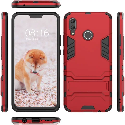 Huawei Nova 3 Hybride Stand Hoesje Rood afbeelding 3