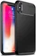 Apple iPhone XS / X Siliconen Carbon Hoesje Zwart afbeelding 1