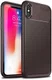 Apple iPhone XS / X Siliconen Carbon Hoesje Brons afbeelding 1