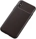 Apple iPhone XS / X Siliconen Carbon Hoesje Brons afbeelding 2