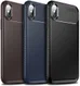 Apple iPhone XS / X Siliconen Carbon Hoesje Brons afbeelding 4