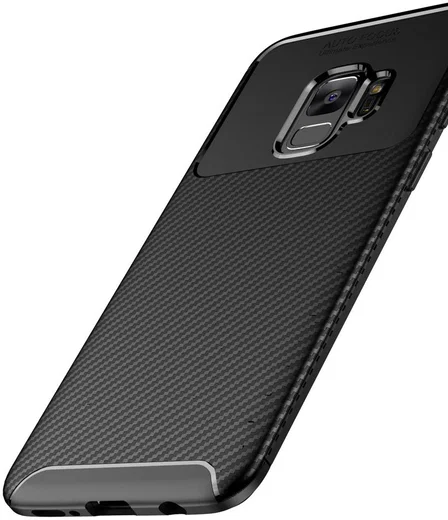 Samsung Galaxy S9 Siliconen Carbon Hoesje Zwart afbeelding 12