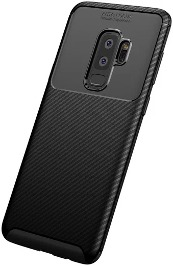 Samsung Galaxy S9 Plus Siliconen Carbon Hoesje Zwart afbeelding 4