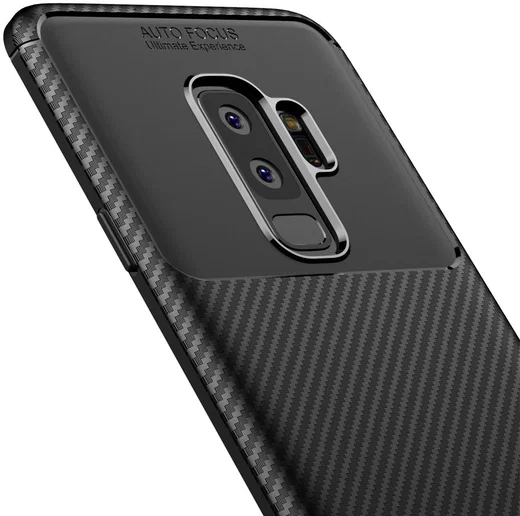 Samsung Galaxy S9 Plus Siliconen Carbon Hoesje Zwart afbeelding 5