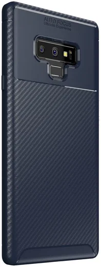 Samsung Galaxy Note 9 Siliconen Carbon Hoesje Blauw afbeelding 4