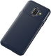 Samsung Galaxy A6 Siliconen Carbon Hoesje Blauw afbeelding 2