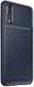 Huawei P20 Siliconen Carbon Hoesje Blauw afbeelding 2