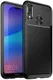 Huawei P20 Lite Siliconen Carbon Hoesje Zwart afbeelding 1