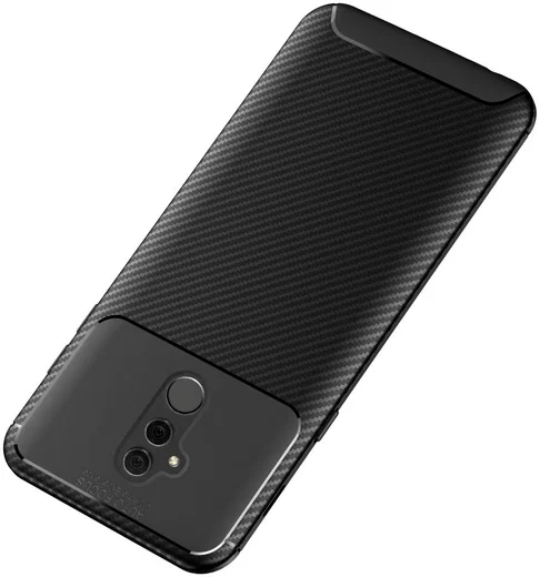 Huawei Mate 20 Lite Siliconen Carbon Hoesje Zwart afbeelding 7