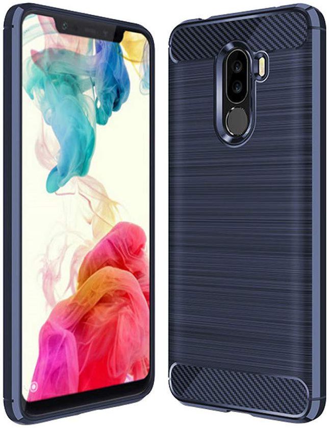 Xiaomi Pocophone F1 Brushed TPU Hoesje Blauw afbeelding 1