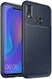 Huawei P Smart Plus Siliconen Carbon Hoesje Blauw afbeelding 1