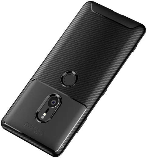 Sony Xperia XZ3 Siliconen Carbon Hoesje Zwart afbeelding 11