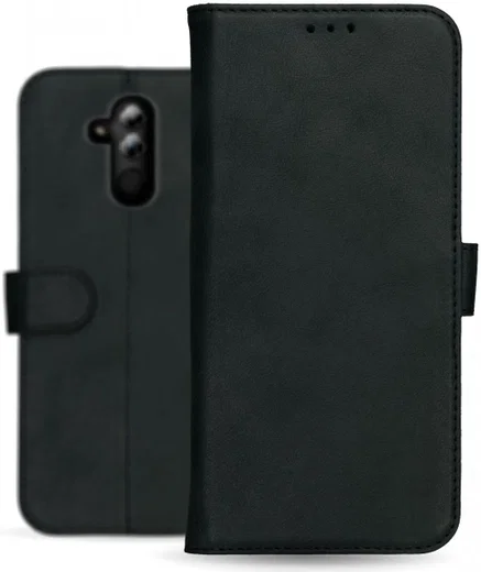 Rosso Deluxe Huawei Mate 20 Lite Hoesje Echt Leer Book Case Zwart afbeelding 13