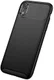 Apple iPhone XR Siliconen Carbon Hoesje Zwart afbeelding 4