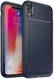 Apple iPhone XR Siliconen Carbon Hoesje Blauw afbeelding 1