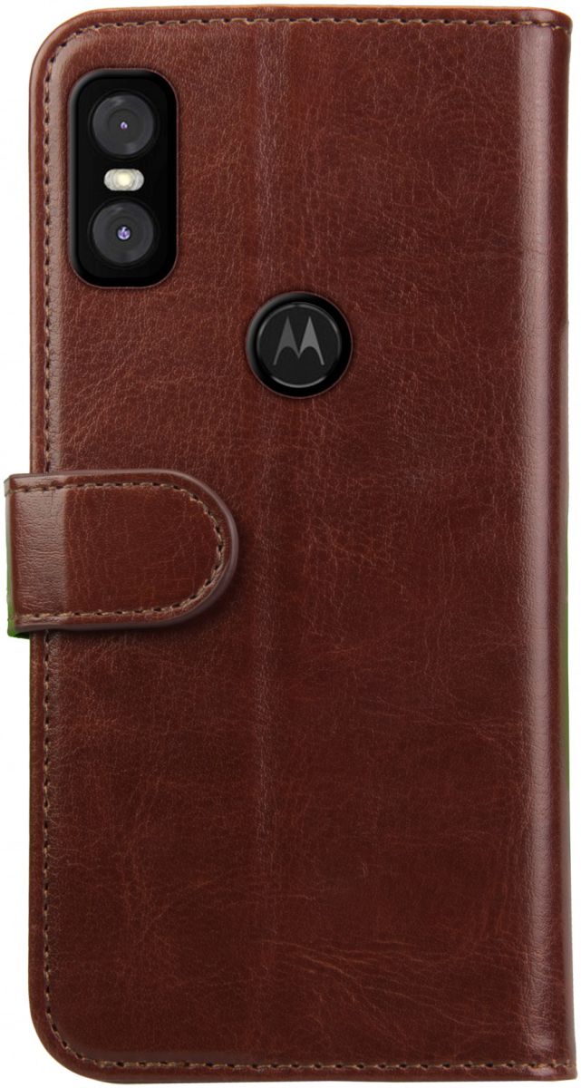 Rosso Element Motorola One Hoesje Book Cover Bruin afbeelding 5