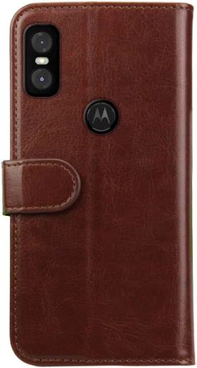 Rosso Element Motorola One Hoesje Book Cover Bruin afbeelding 5
