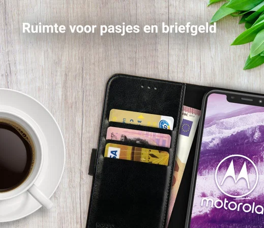 Rosso Element Motorola One Hoesje Book Cover Zwart afbeelding 9