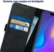 Rosso Deluxe Huawei P Smart Plus Hoesje Echt Leer Book Case Zwart afbeelding 5