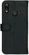 Rosso Deluxe Huawei P Smart Plus Hoesje Echt Leer Book Case Zwart afbeelding 13