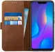 Rosso Deluxe Huawei P Smart Plus Hoesje Echt Leer Book Case Bruin afbeelding 1