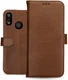 Rosso Deluxe Huawei P Smart Plus Hoesje Echt Leer Book Case Bruin afbeelding 13
