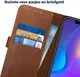 Rosso Deluxe Huawei P Smart Plus Hoesje Echt Leer Book Case Bruin afbeelding 5
