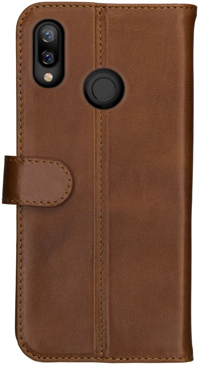 Rosso Deluxe Huawei P Smart Plus Hoesje Echt Leer Book Case Bruin afbeelding 12