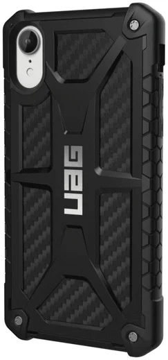Urban Armor Gear Monarch Hoesje Apple iPhone XR Zwart Carbon Fiber afbeelding 8