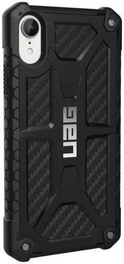 Urban Armor Gear Monarch Hoesje Apple iPhone XR Zwart Carbon Fiber afbeelding 9