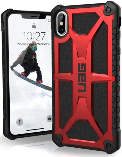 Urban Armor Gear Monarch Hoesje Apple iPhone XS Max Crimson afbeelding 1