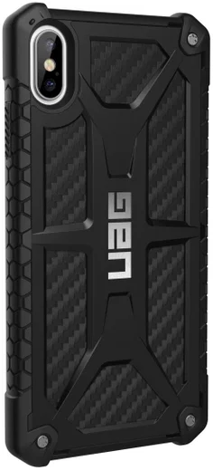 Urban Armor Gear Monarch Hoesje Apple iPhone XS Max Zwart Carbon Fiber afbeelding 13