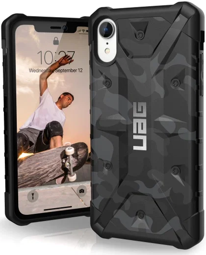 Urban Armor Gear Pathfinder Hoesje Apple iPhone XR Midnight Camo afbeelding 1