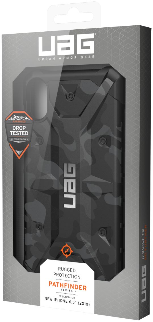 Urban Armor Gear Pathfinder Hoesje Apple iPhone XS Max Midnight Camo afbeelding 20