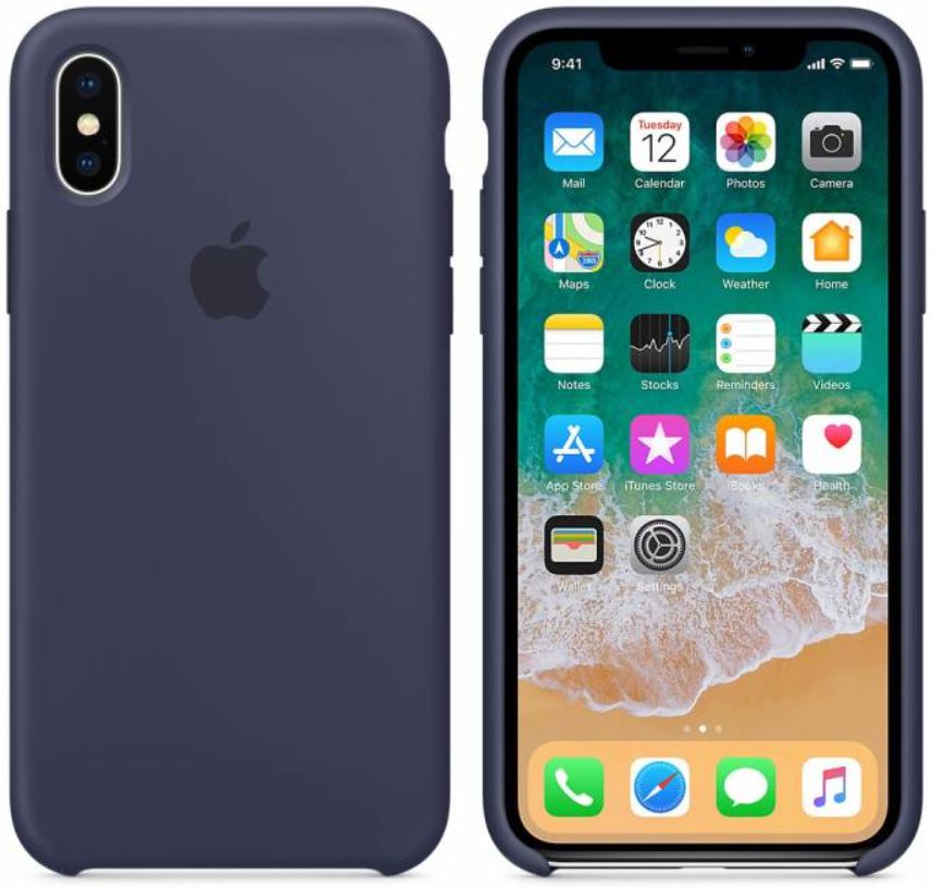 Apple iPhone X Siliconen Case Origineel Midnight Blue afbeelding 3