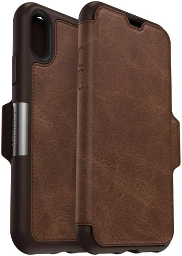 Otterbox Strada Series Apple iPhone XS / X Hoesje Book Case Espresso afbeelding 1