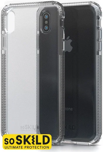 SoSkild iPhone XS Max Hoesje Defend Heavy Impact Backcover Transparant afbeelding 1