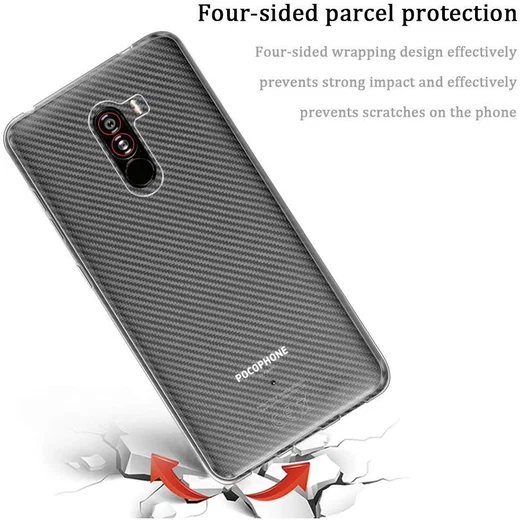 Xiaomi PocoPhone F1 Hoesje Dun TPU Transparant afbeelding 2