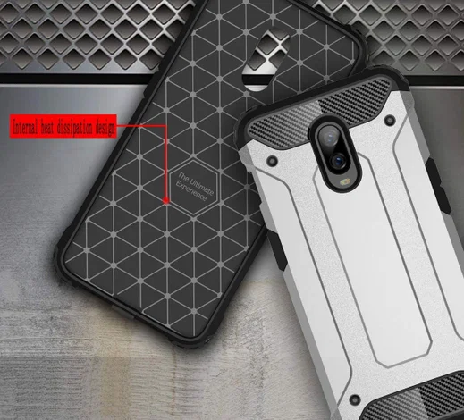 OnePlus 6T Hybride Hoesje Zwart afbeelding 4