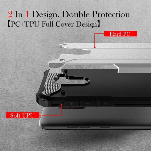 Xiaomi PocoPhone F1 Hybride Hoesje Zwart afbeelding 2
