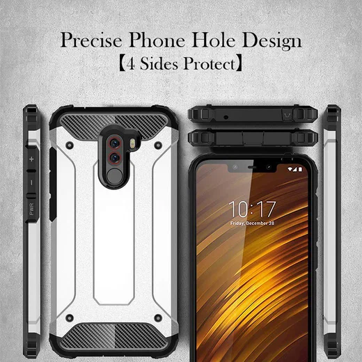 Xiaomi PocoPhone F1 Hybride Hoesje Zwart afbeelding 4