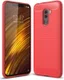 Xiaomi Pocophone F1 Brushed TPU Hoesje Rood afbeelding 1