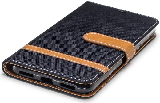 Xiaomi PocoPhone F1 Jeans Portemonnee Hoesje Zwart afbeelding 5