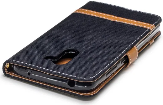 Xiaomi PocoPhone F1 Jeans Portemonnee Hoesje Zwart afbeelding 7