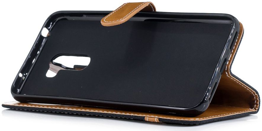 Xiaomi PocoPhone F1 Jeans Portemonnee Hoesje Zwart afbeelding 8