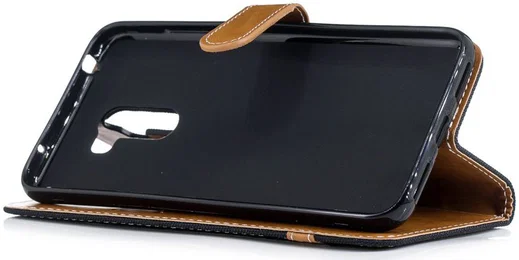 Xiaomi PocoPhone F1 Jeans Portemonnee Hoesje Zwart afbeelding 8