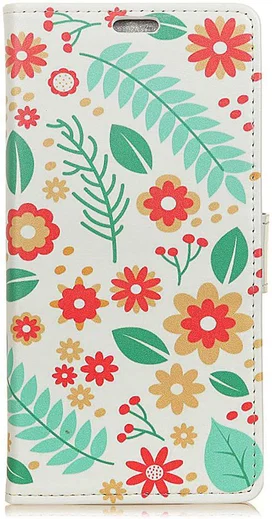 Huawei Mate 20 Lite Bookcase Hoesje met Print Bloemen afbeelding 1