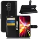 Huawei Mate 20 Lite Lederen Wallet Stand Hoesje Zwart afbeelding 2