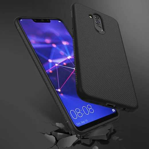 Huawei Mate 20 Lite Siliconen Hoesje Zwart afbeelding 3