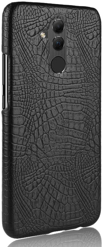 Huawei Mate 20 Lite Hoesje met Krokodil Textuur Zwart afbeelding 2